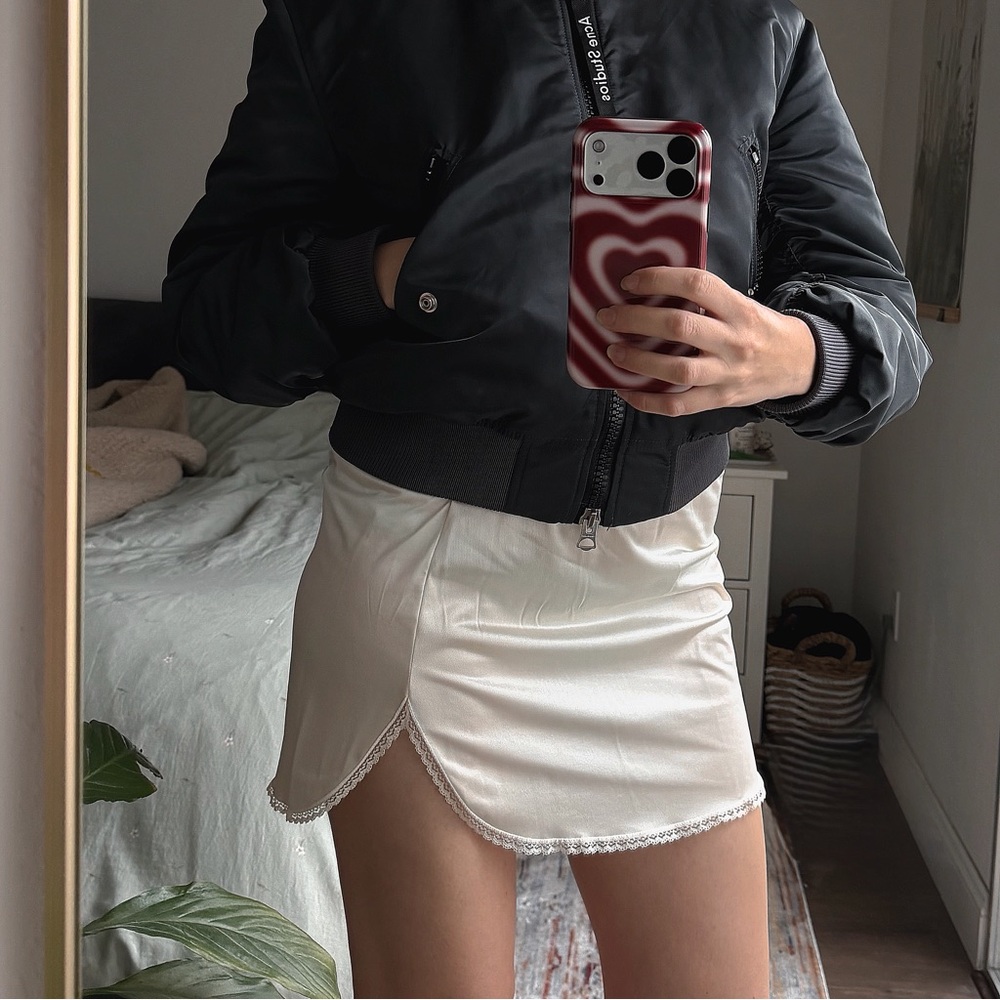 Vanity Fair Cream Mini Skirt